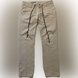 KR3W K-Slims, size 30, gray color, shoelace belt